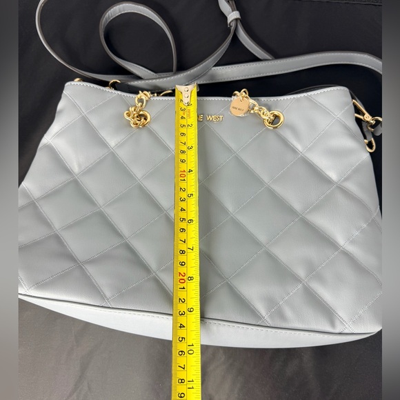 Nine West Sidonie Light Blue (Bluestone) Quilted Carryall- NWOT